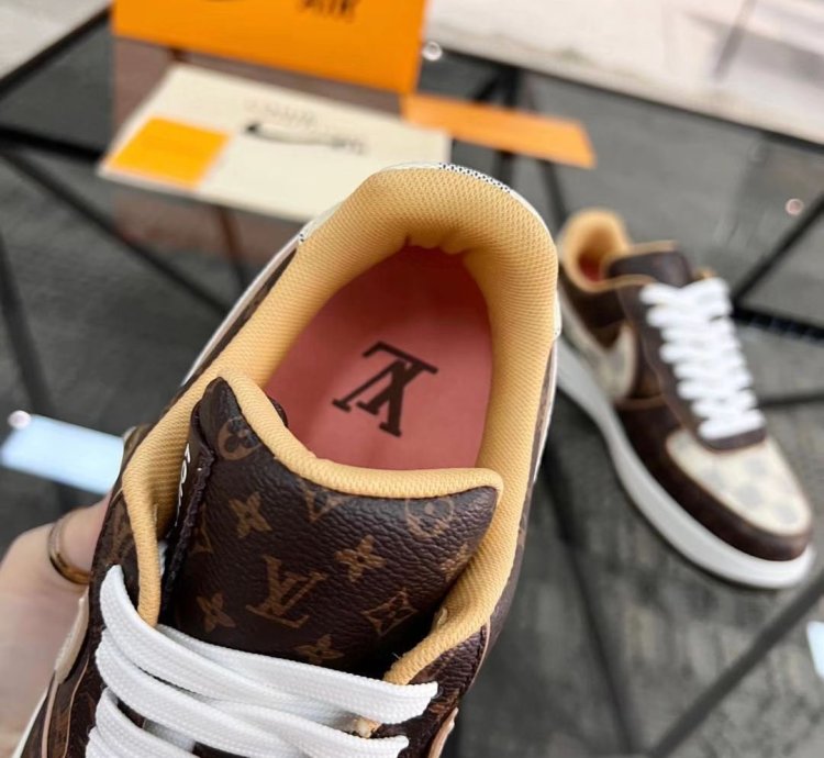 Louis Vuitton Nike Air Force 1 Low Monogram Brown Damier Azur