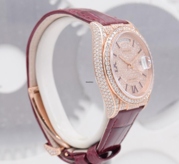 Rolex Day-date 36 Full Paved Diamonds Boite Papiers 2022