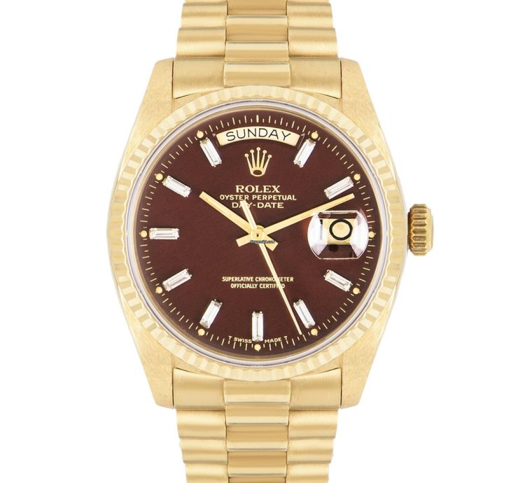 Rolex Day-date 36 Rare Day-date Nos Oxblood Stella Dial 18038