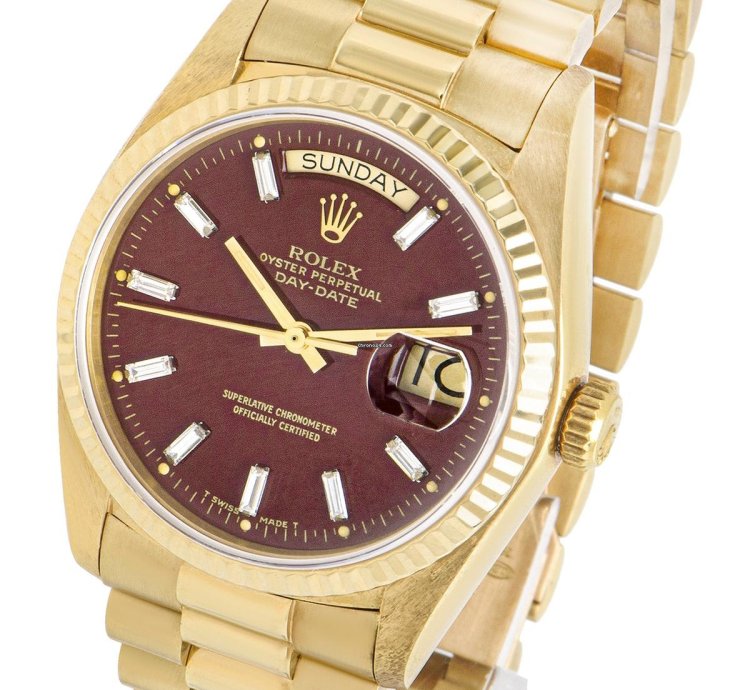 Rolex Day-date 36 Rare Day-date Nos Oxblood Stella Dial 18038