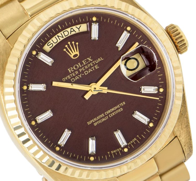 Rolex Day-date 36 Rare Day-date Nos Oxblood Stella Dial 18038