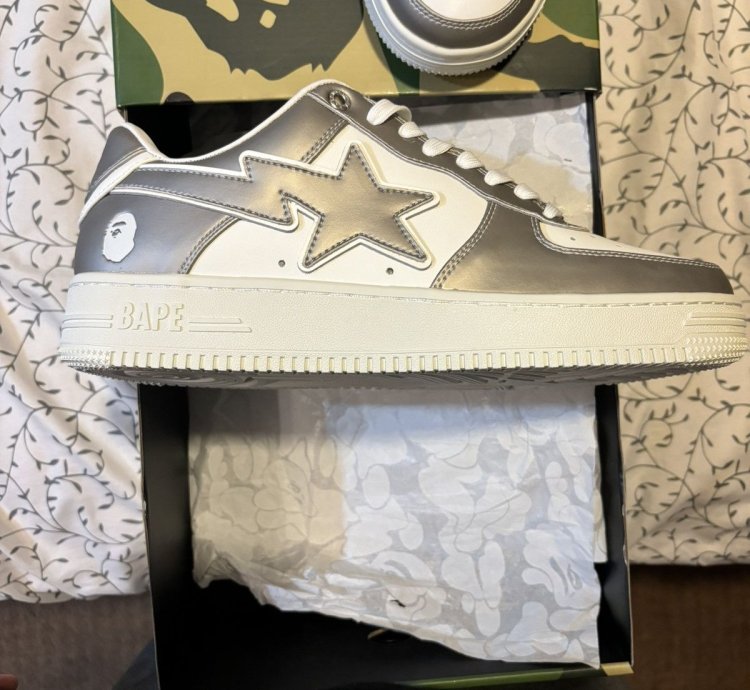 Bape Sta 4 Silver Grey