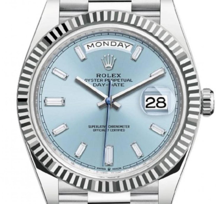 Rolex Day-date 40 228236 Day-date 40 Baguette Diamond Dial President Day-date Fluted Bezel 40mm