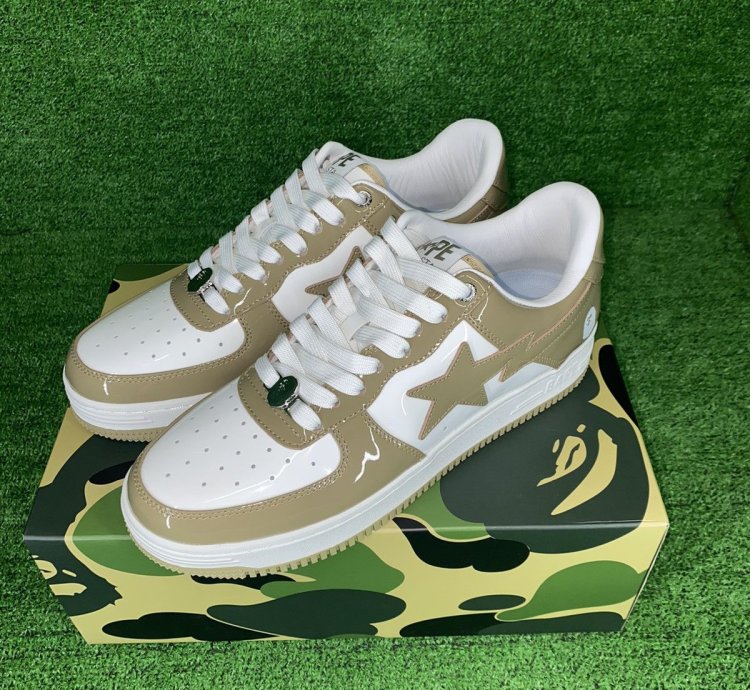 Bape Sta 6 Patent Beige Size 11
