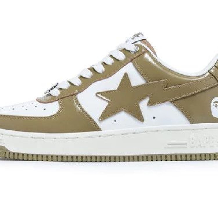 Bape Sta 6 Patent Beige Size 11