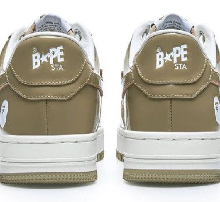 Bape Sta 6 Patent Beige Size 11