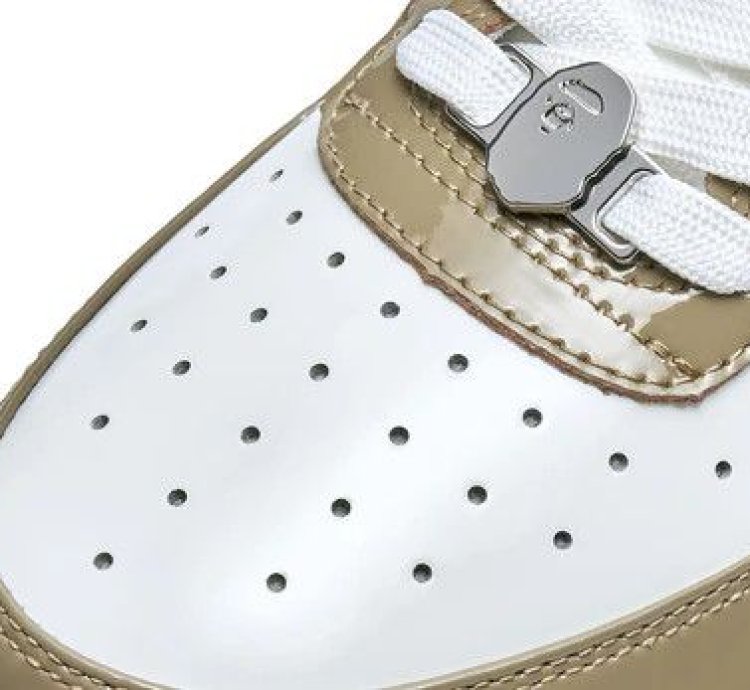 Bape Sta 6 Patent Beige Size 11
