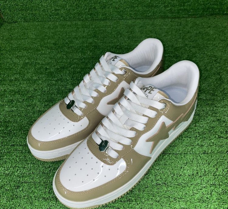 Bape Sta 6 Patent Beige Size 11