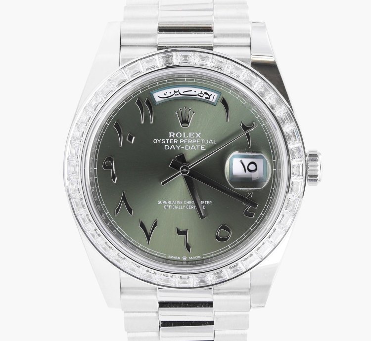 Rolex Day-date 40 228396tbr 40mm 2021 Green Arabic Dial