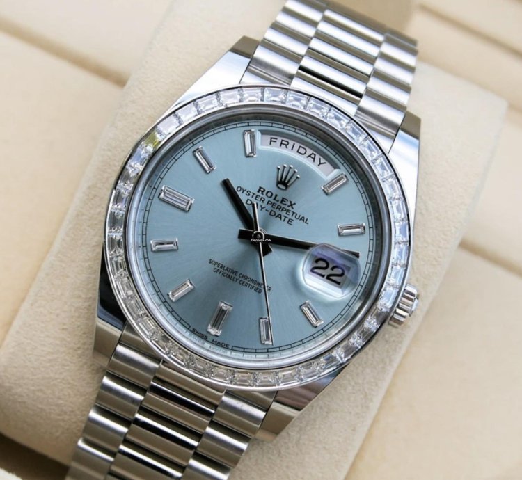 Rolex Day-date 40 228396tbr Ice Blau Diamant 2023 Neu Full Set