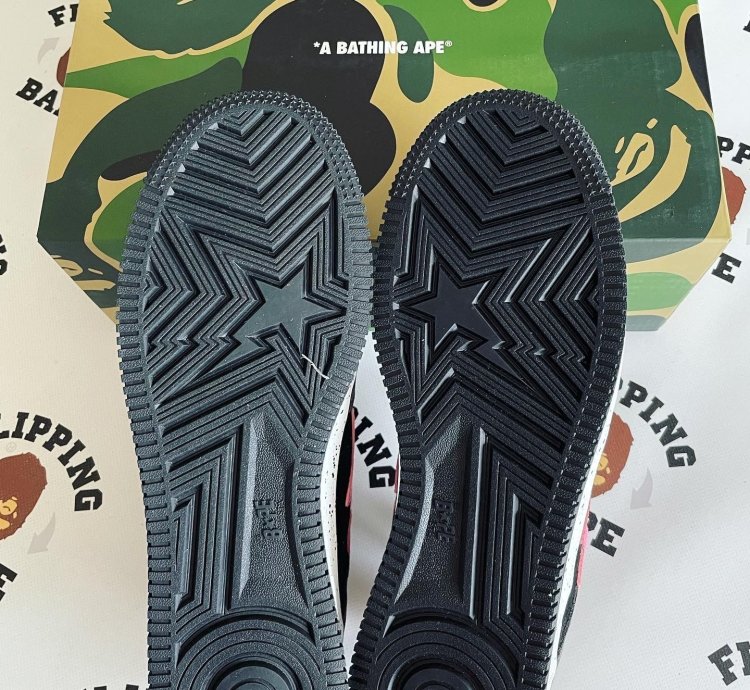 Bape Sta Black Pink Suede