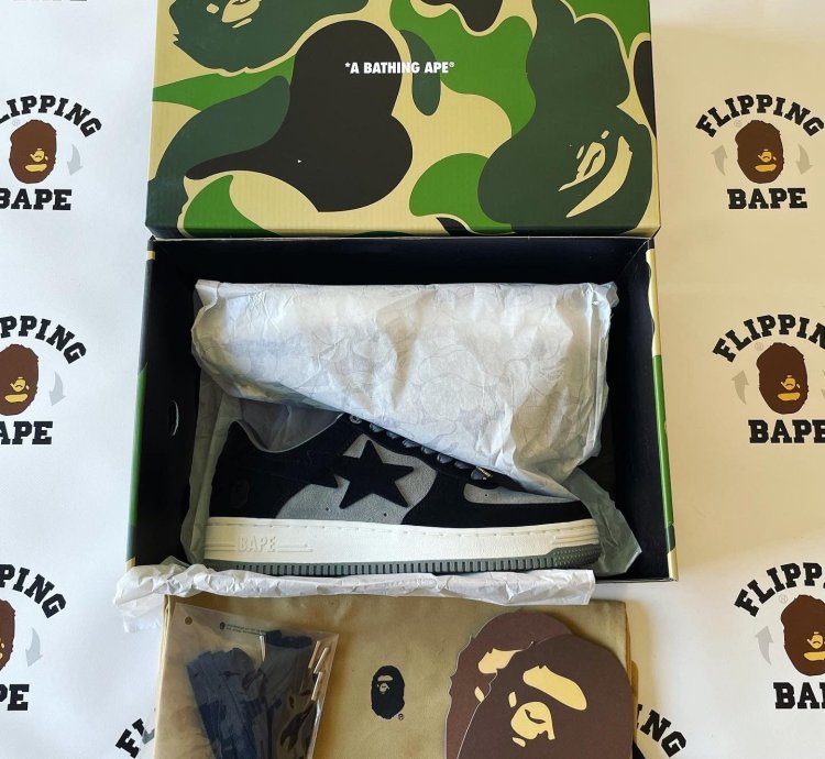 Bape Sta Black Suede
