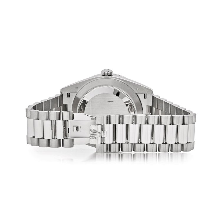 Rolex Day-date 40 228396tbr Platinum Ice Blue Arabic Dial Diamond Bezel