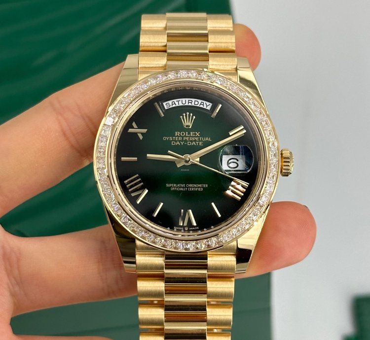 Rolex Day-date 40 228398tbr Green Roman Ombre