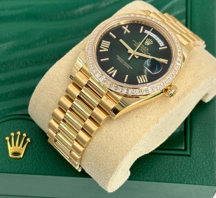 Rolex Day-date 40 228398tbr Green Roman Ombre
