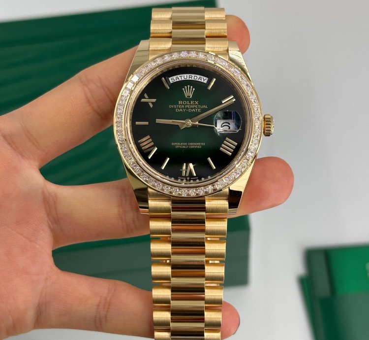 Rolex Day-date 40 228398tbr Green Roman Ombre