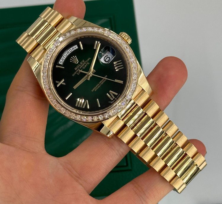Rolex Day-date 40 228398tbr Green Roman Ombre