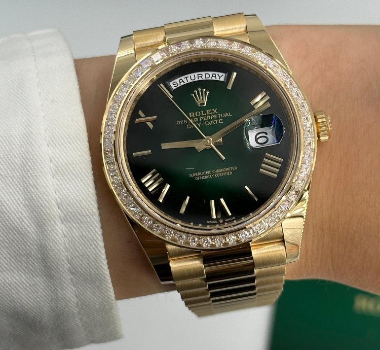 Rolex Day-date 40 228398tbr Green Roman Ombre