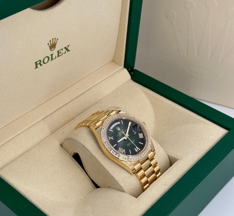 Rolex Day-date 40 228398tbr Green Roman Ombre