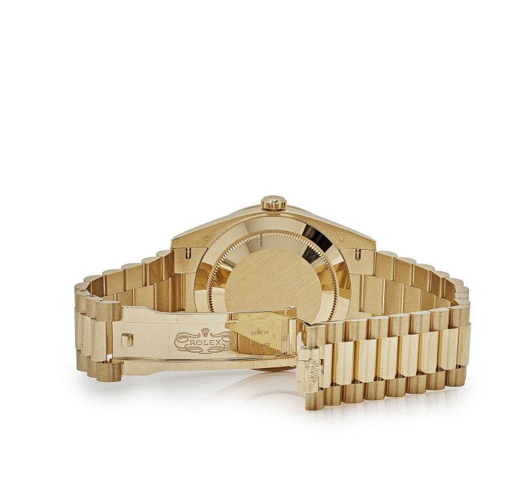 Rolex Day-date 40 228398tbr Yellow Gold Onyx Baguette Diamond Dial Baguette Bezel 2023