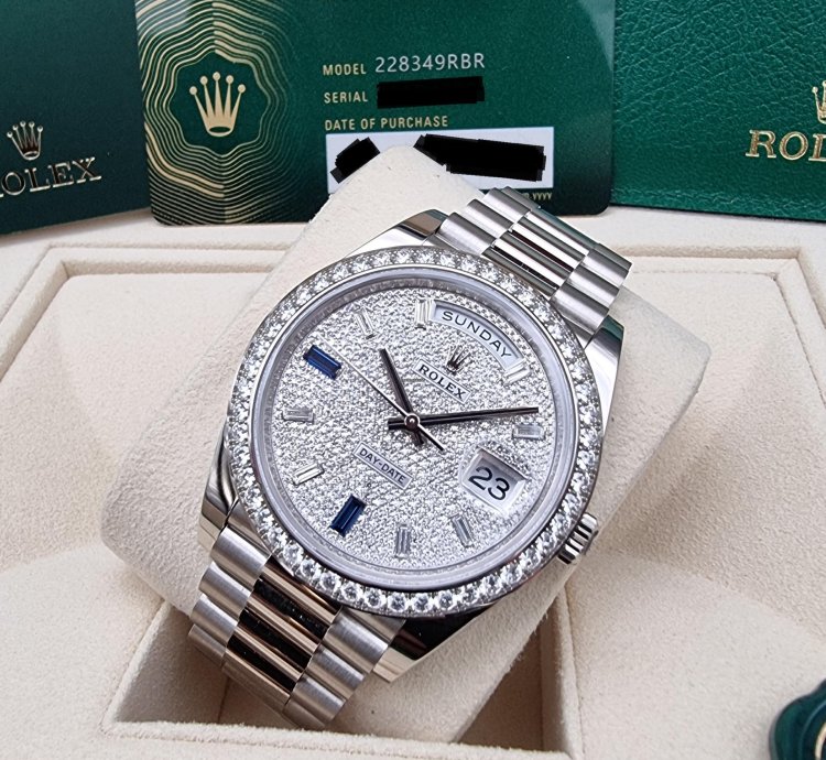 Rolex Day-date 40 40mm 228349rbr-0036 White Gold - Diamond-paved Dial New 7-2023 With Vat 21