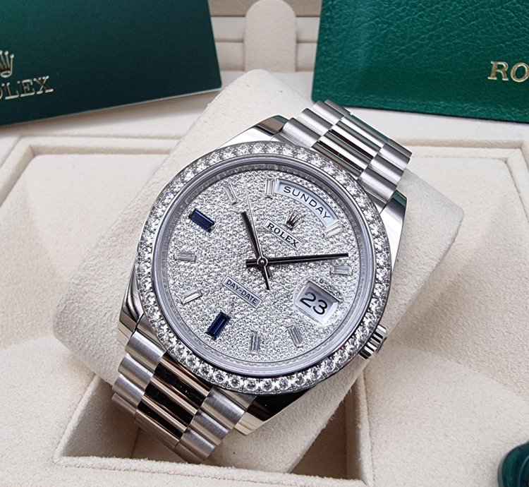Rolex Day-date 40 40mm 228349rbr-0036 White Gold - Diamond-paved Dial New 7-2023 With Vat 21