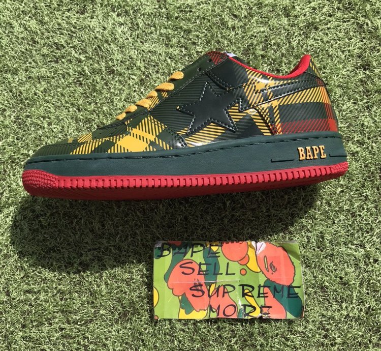Bape Sta Isetan Check Patent Leather