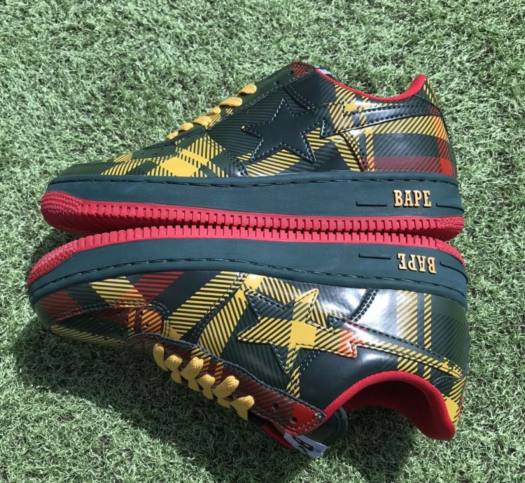 Bape Sta Isetan Check Patent Leather