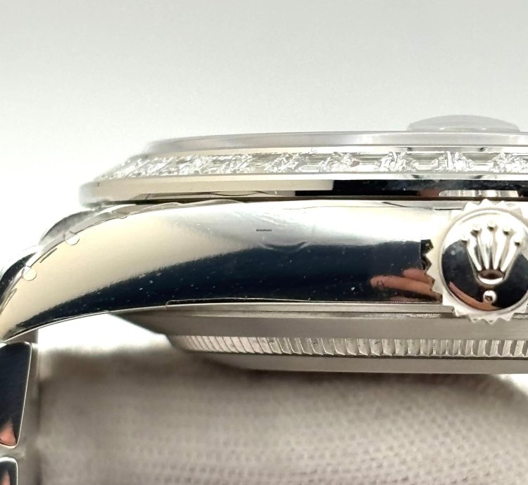 Rolex Day-date 40 40mm Platinum Ice Blue Arabic Dial Diamond Baguette Bezel 228396tbr 2022
