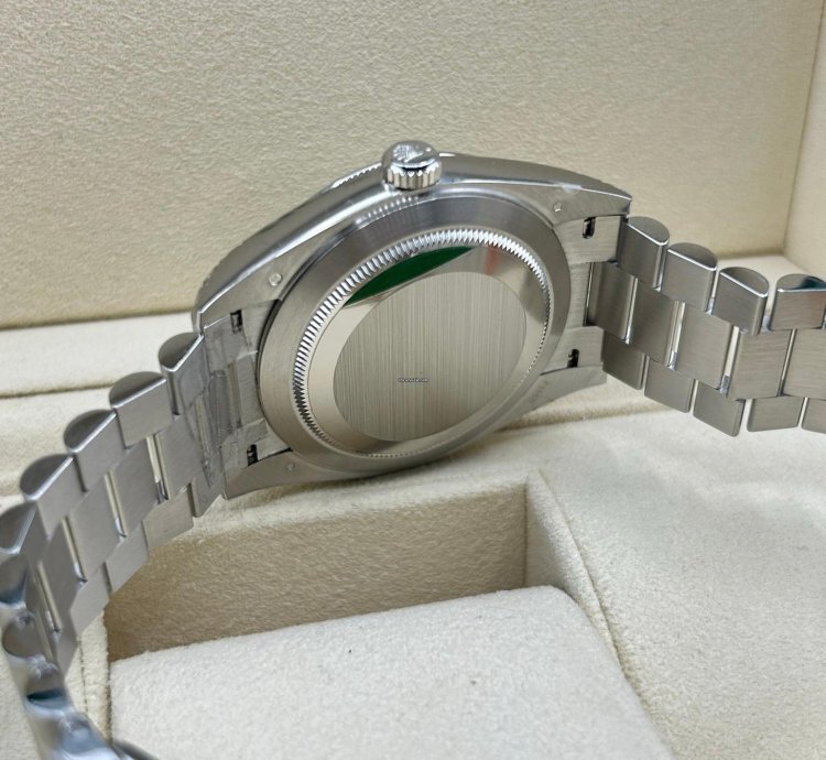 Rolex Day-date 40 Ice Blue Arabic President 228206 Platinum New Full Set New