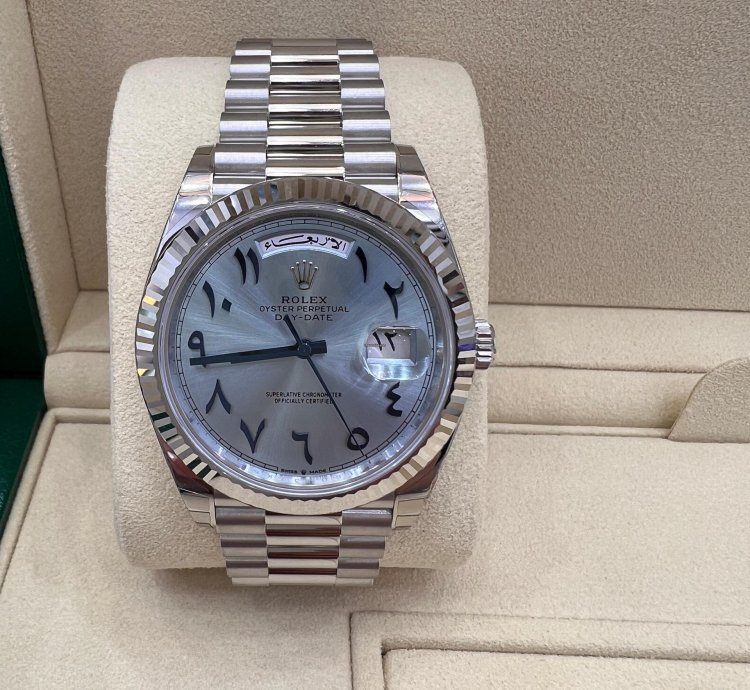 Rolex Day-date 40 Ice Blue Dial With Arabic Numerals Calendar Full Platinum
