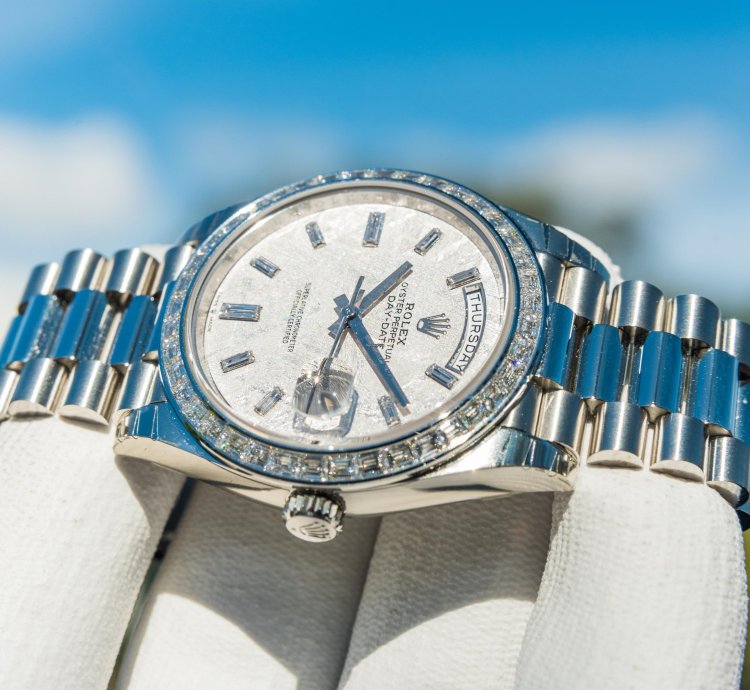 Rolex Day-date 40 Meteorite Diamond Set Dial - Diamond Baguette