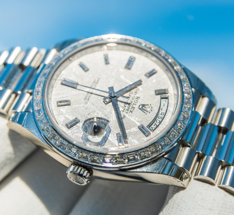 Rolex Day-date 40 Meteorite Diamond Set Dial - Diamond Baguette
