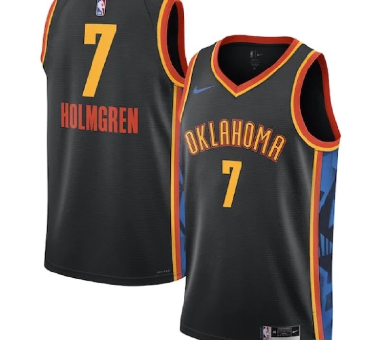 Chet Holmgren Oklahoma City Thunder Nike Unisex 202425 Swingman Player Jersey - City Edition - Black