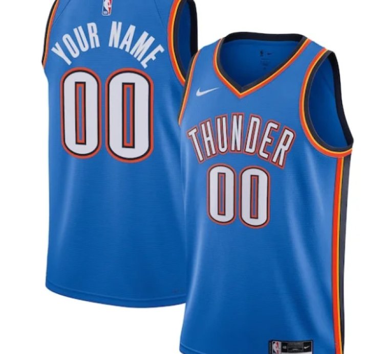 Oklahoma City Thunder Nike Unisex Swingman Custom Jersey Blue - Icon Edition