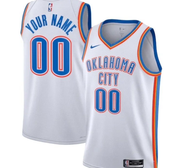 Oklahoma City Thunder Nike Unisex Swingman Custom Jersey White - Association Edition