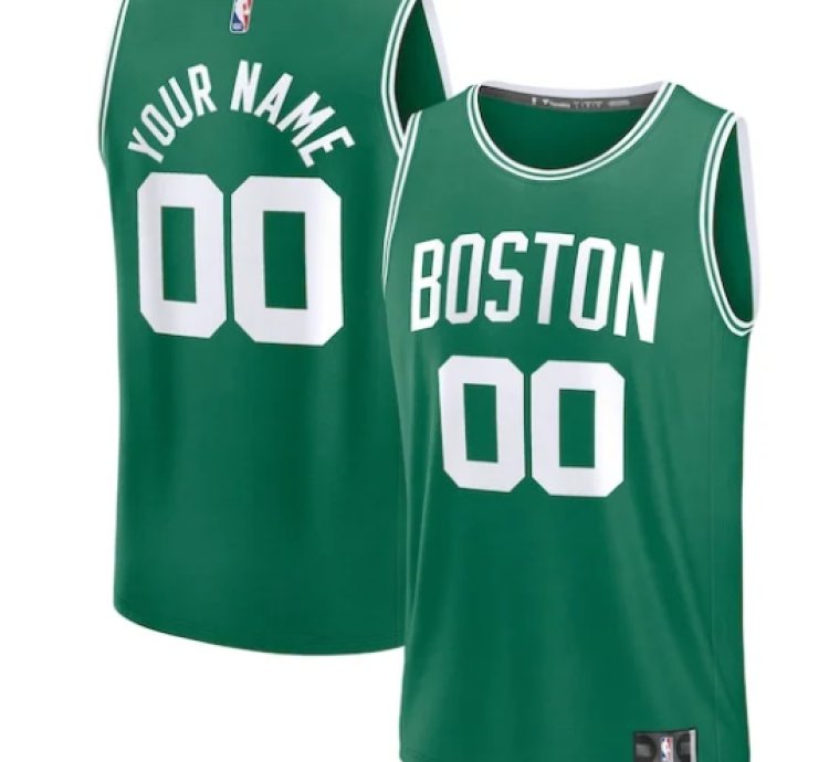 Boston Celtics Fast Break Custom Jersey - Icon Edition - Kelly Green
