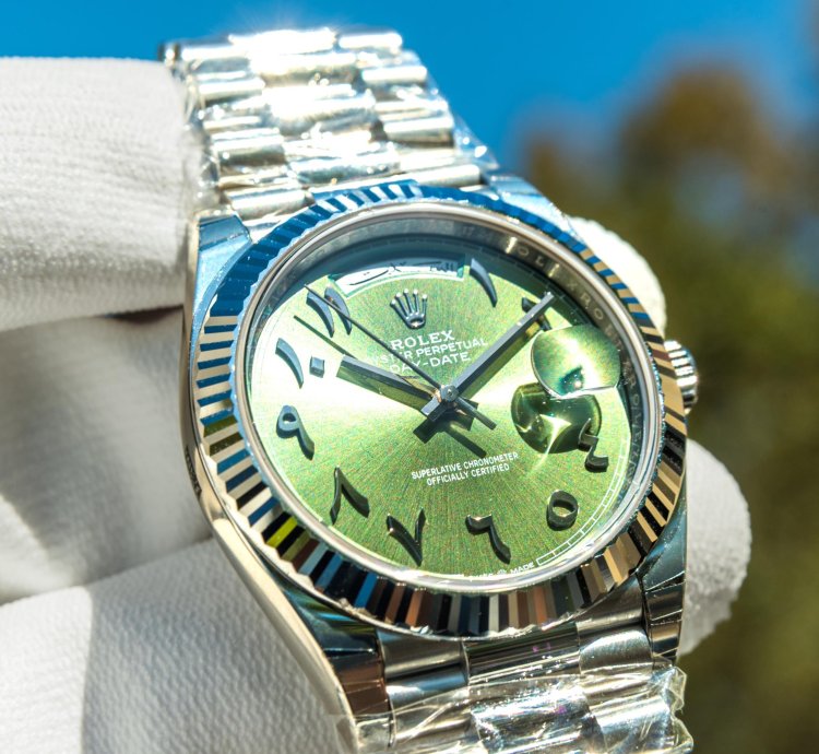 Rolex Day-date 40 Olive Green Dial - Arabic Numerals