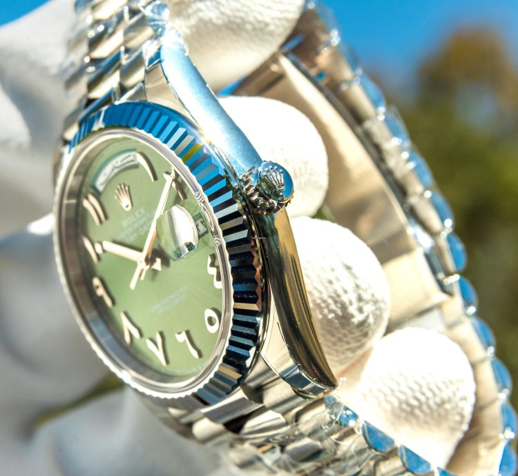 Rolex Day-date 40 Olive Green Dial - Arabic Numerals