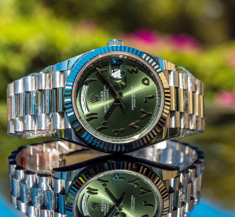 Rolex Day-date 40 Olive Green Dial - Arabic Numerals