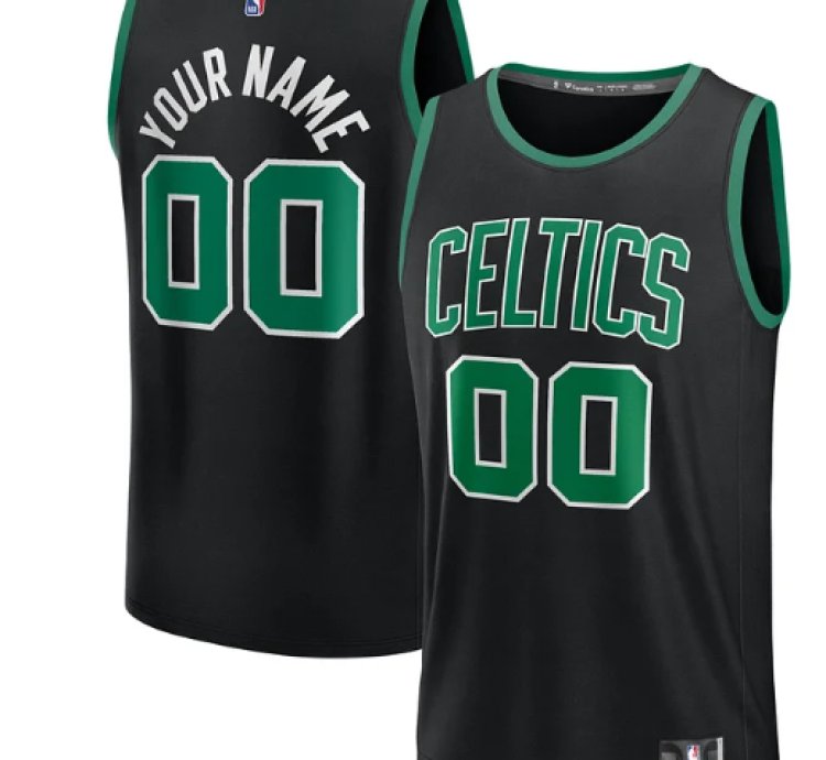 Boston Celtics Fast Break Custom Jersey - Icon Edition - Black