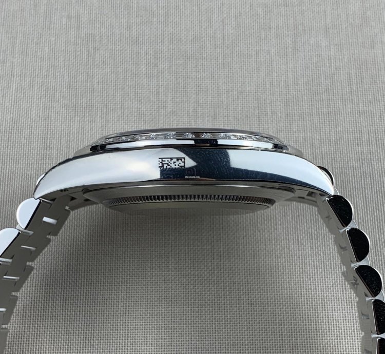 Rolex Day-date 40 Platinum Arabic Numerals Green With Diamonds M228396tbr-0032