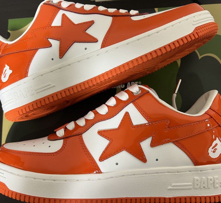 Bape Sta Low Orange 2022 Sz 9 5