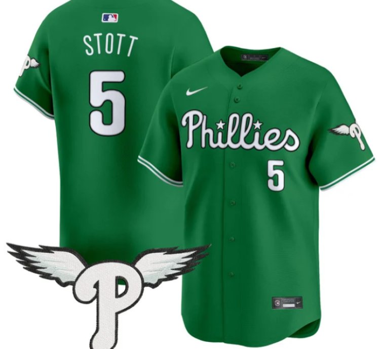 Bryson Stott Jersey 5 Philadelphia Phillies 2025 Vapor Premier Limited Stitched Kelly Green