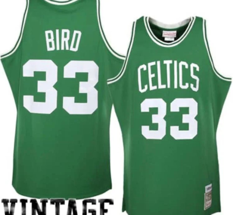Larry Bird Boston Celtics 198586 Hardwood Classics Authentic Jersey - Kelly Green