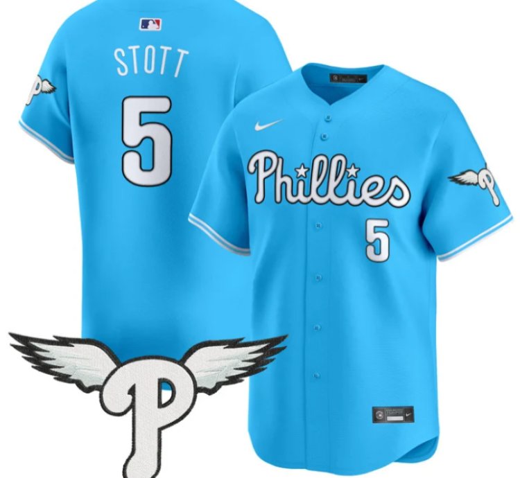 Bryson Stott Jersey 5 Philadelphia Phillies 2025 Vapor Premier Limited Stitched Light Blue