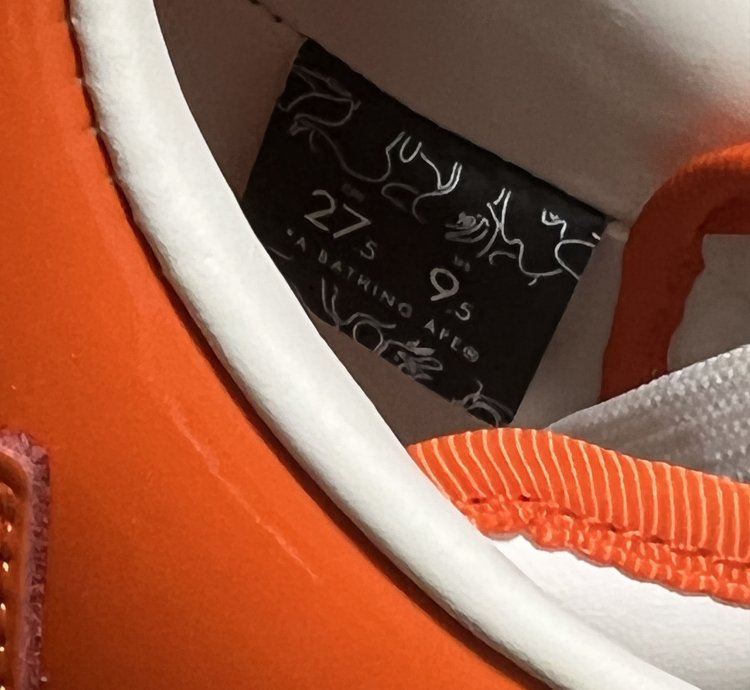 Bape Sta Low Orange 2022 Sz 9 5