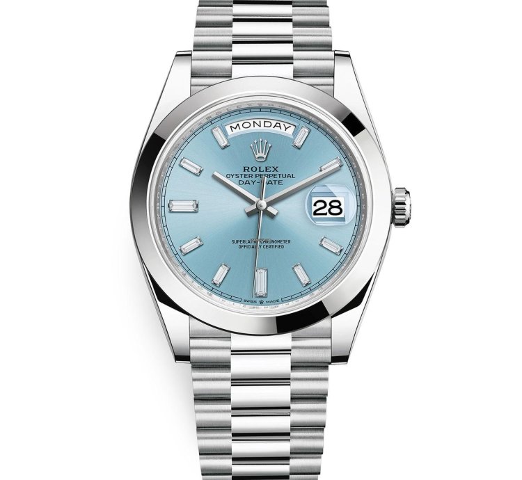 Rolex Day-date 40 Platinum Baguette Diamond Dial Unworn 2023