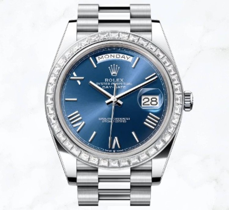 Rolex Day-date 40 Platinum Blue Roman Dial 228396tbr new Unworn