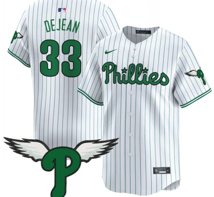 Cooper Dejean Jersey 33 Philadelphia Phillies 2025 Vapor Premier Limited Stitched Pinstripe